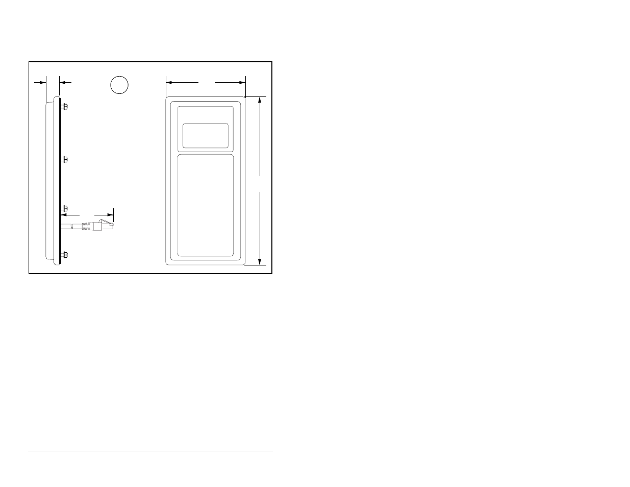 Figure 2 – md60 / md65 remote oim dimensions, Dimensions dimensiones | Rockwell Automation MD60 Remote OIM Installation Instructions User Manual | Page 2 / 6