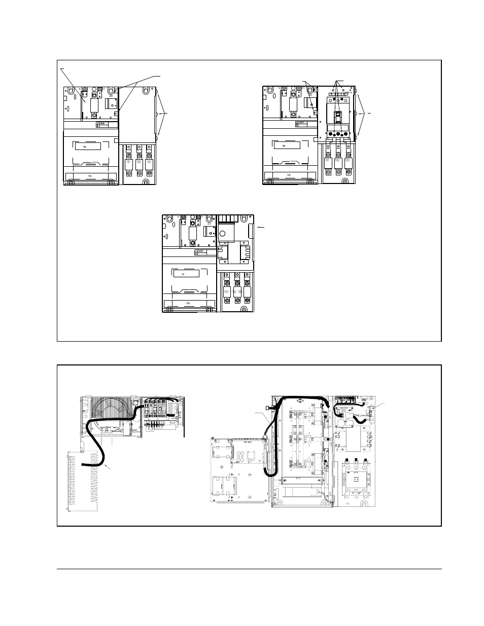 Top view front view | Rockwell Automation FlexPak 3000 Drive Field Current Regulator Kit, 911FK0041, 911FK0101, 911FK015 User Manual | Page 23 / 42