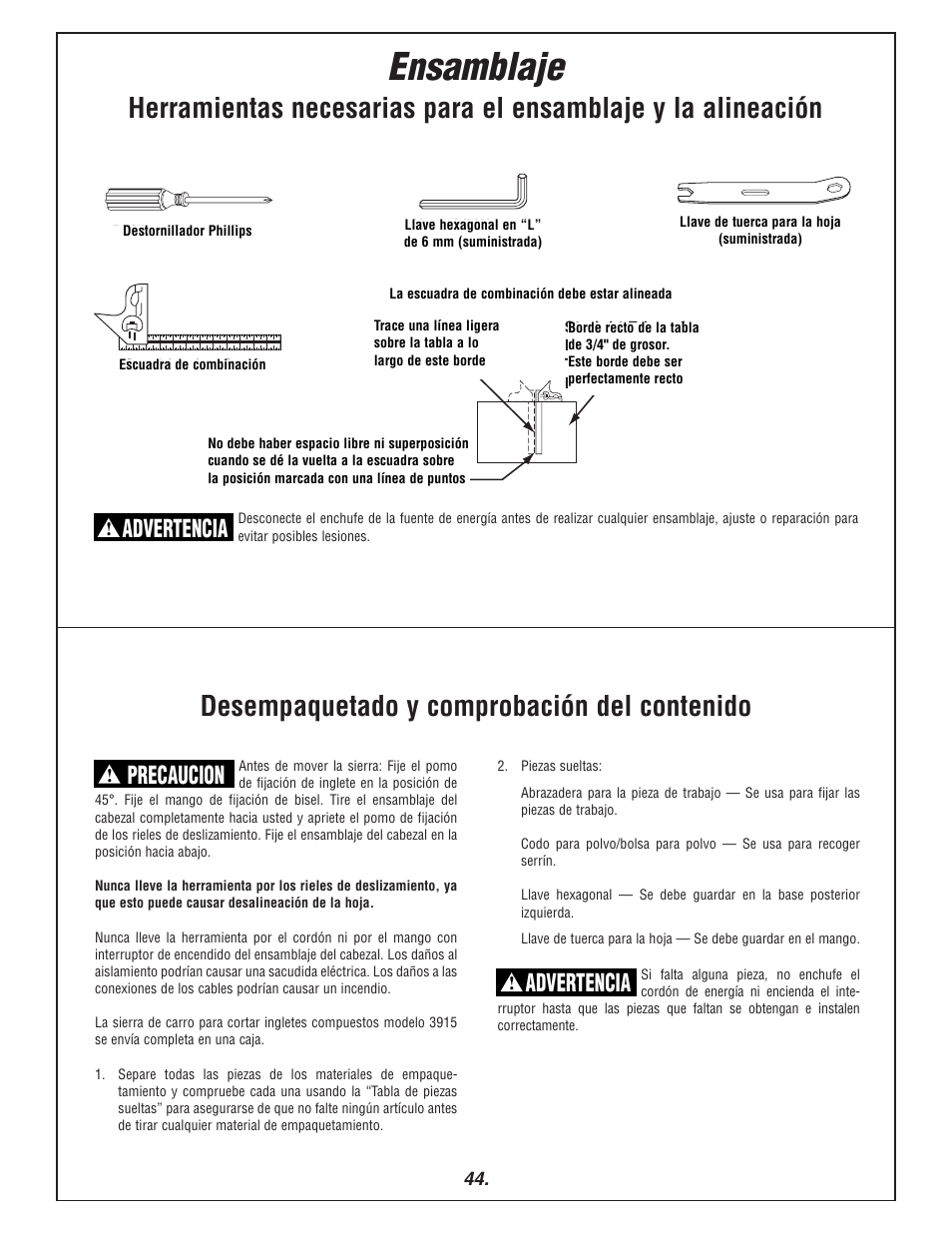 Bosch 3915 User Manual | Page 44 / 104