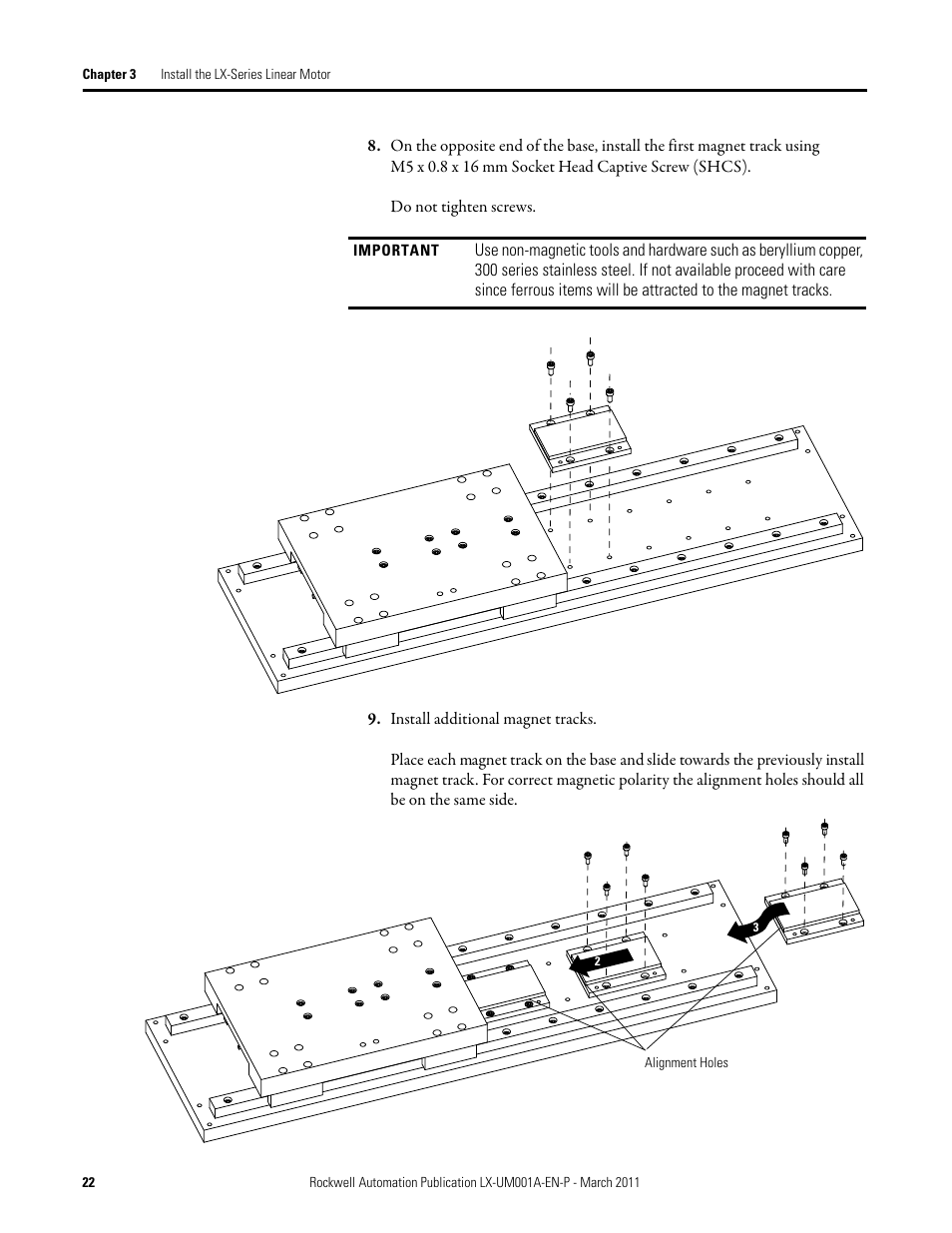 Rockwell Automation LX-Series Iron Core Linear Servo Motors User Manual | Page 22 / 76