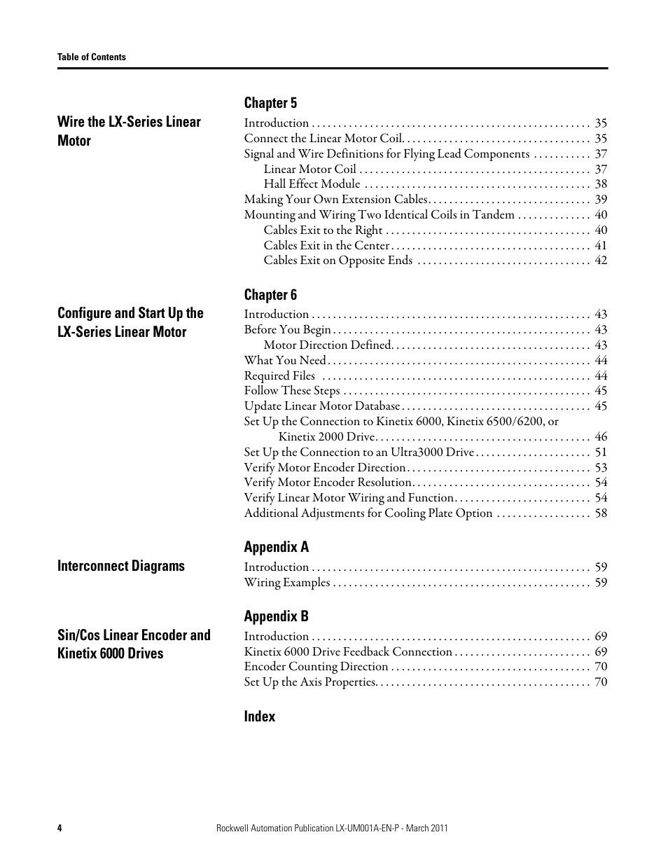 Rockwell Automation LX-Series Iron Core Linear Servo Motors User Manual | Page 4 / 76