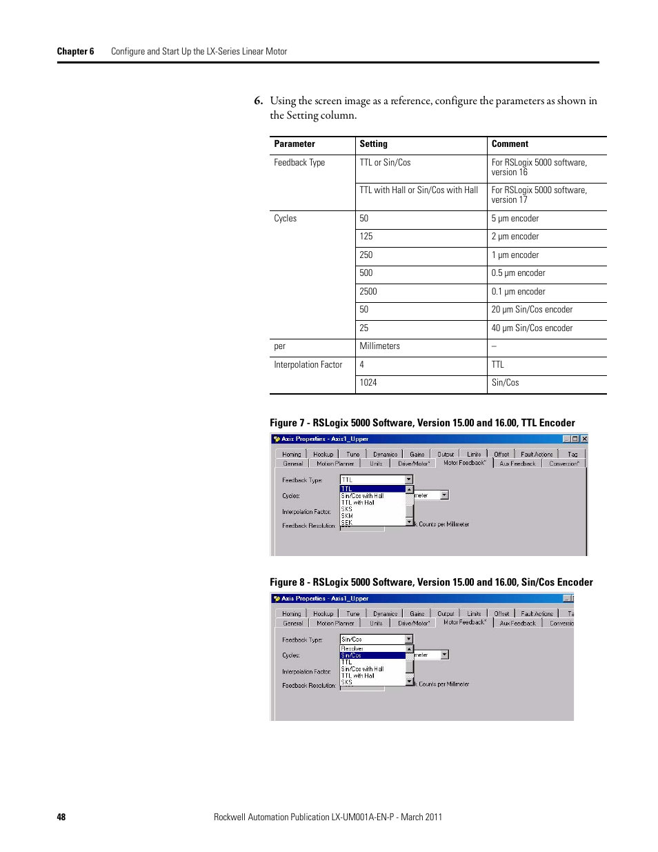 Rockwell Automation LX-Series Iron Core Linear Servo Motors User Manual | Page 48 / 76