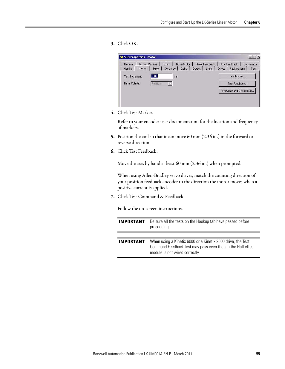 Rockwell Automation LX-Series Iron Core Linear Servo Motors User Manual | Page 55 / 76