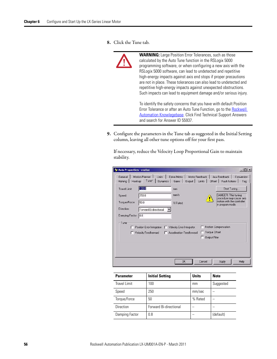 Rockwell Automation LX-Series Iron Core Linear Servo Motors User Manual | Page 56 / 76