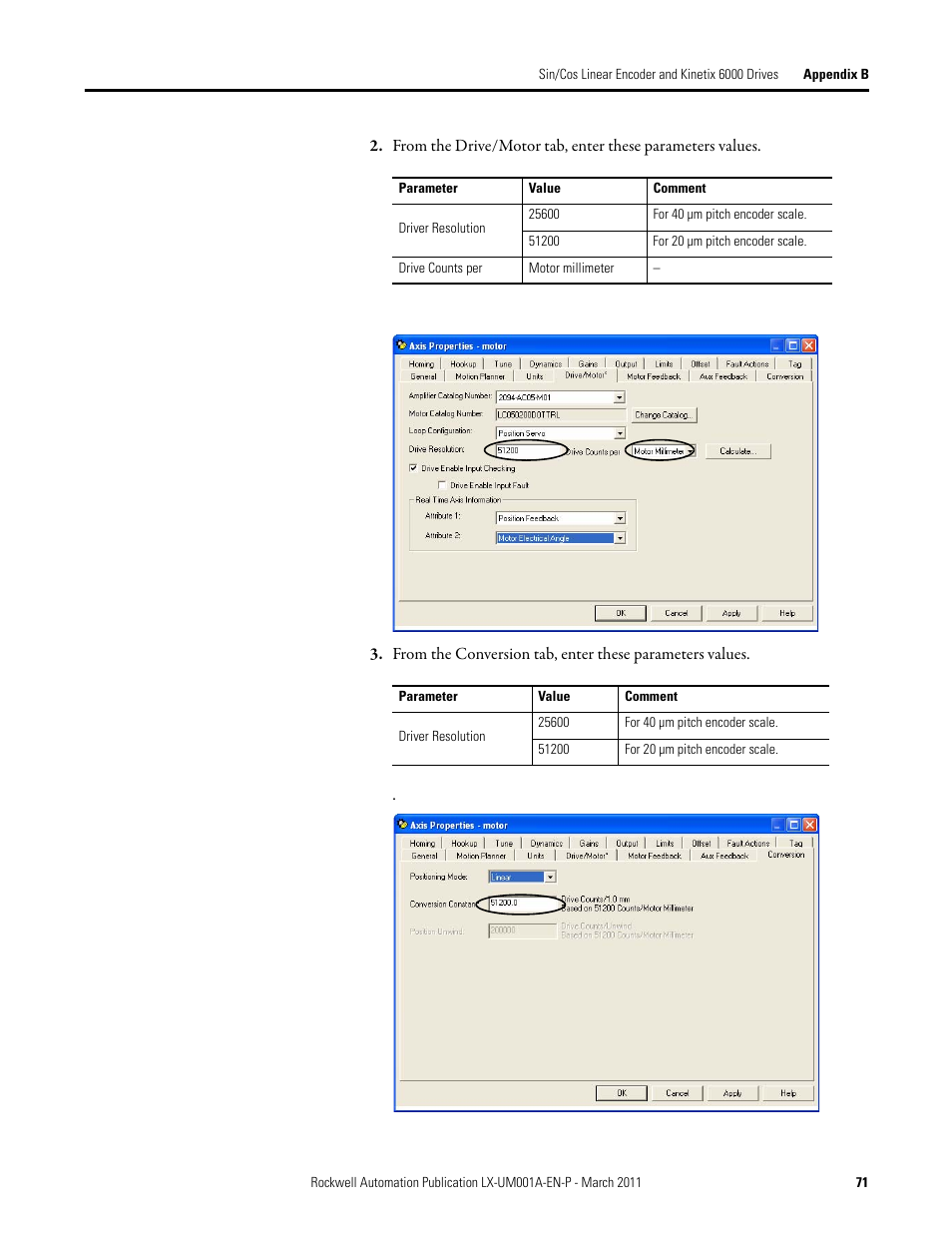 Rockwell Automation LX-Series Iron Core Linear Servo Motors User Manual | Page 71 / 76