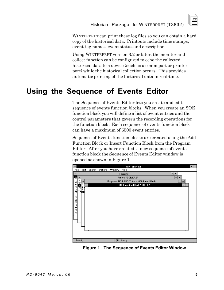 Using the sequence of events editor | Rockwell Automation T3832 ICS Regent Historian Package for Winterpret User Manual | Page 5 / 42