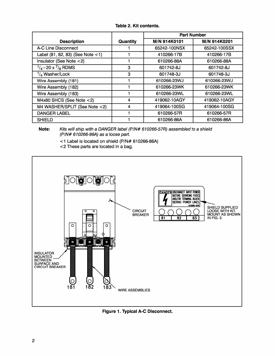 Rockwell Automation MaxPak III 914K0201 A-C Line Disconnect Kit User Manual | Page 2 / 4
