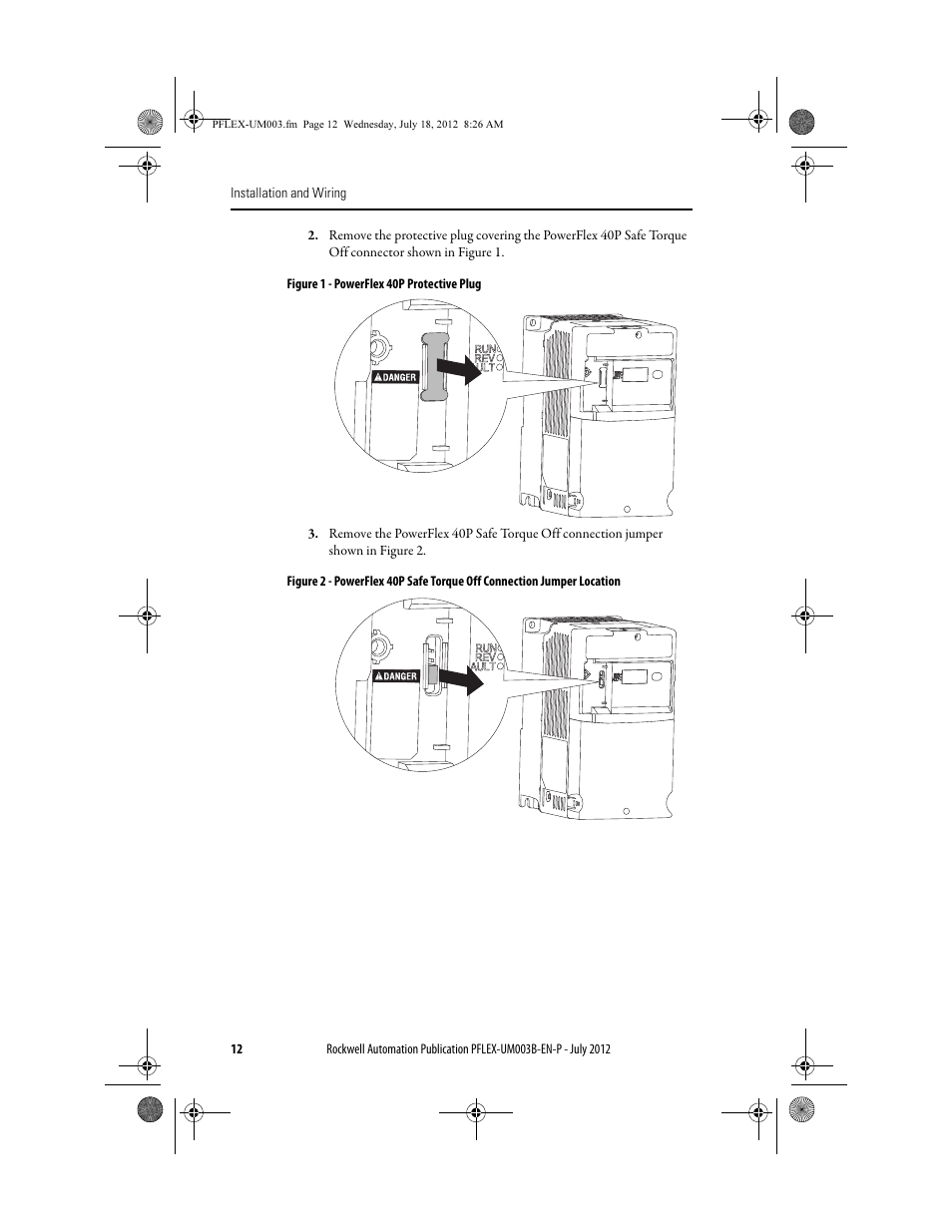 Rockwell Automation 22А PowerFlex DriveGuard Safe-Off User Manual - Series B User Manual | Page 12 / 24