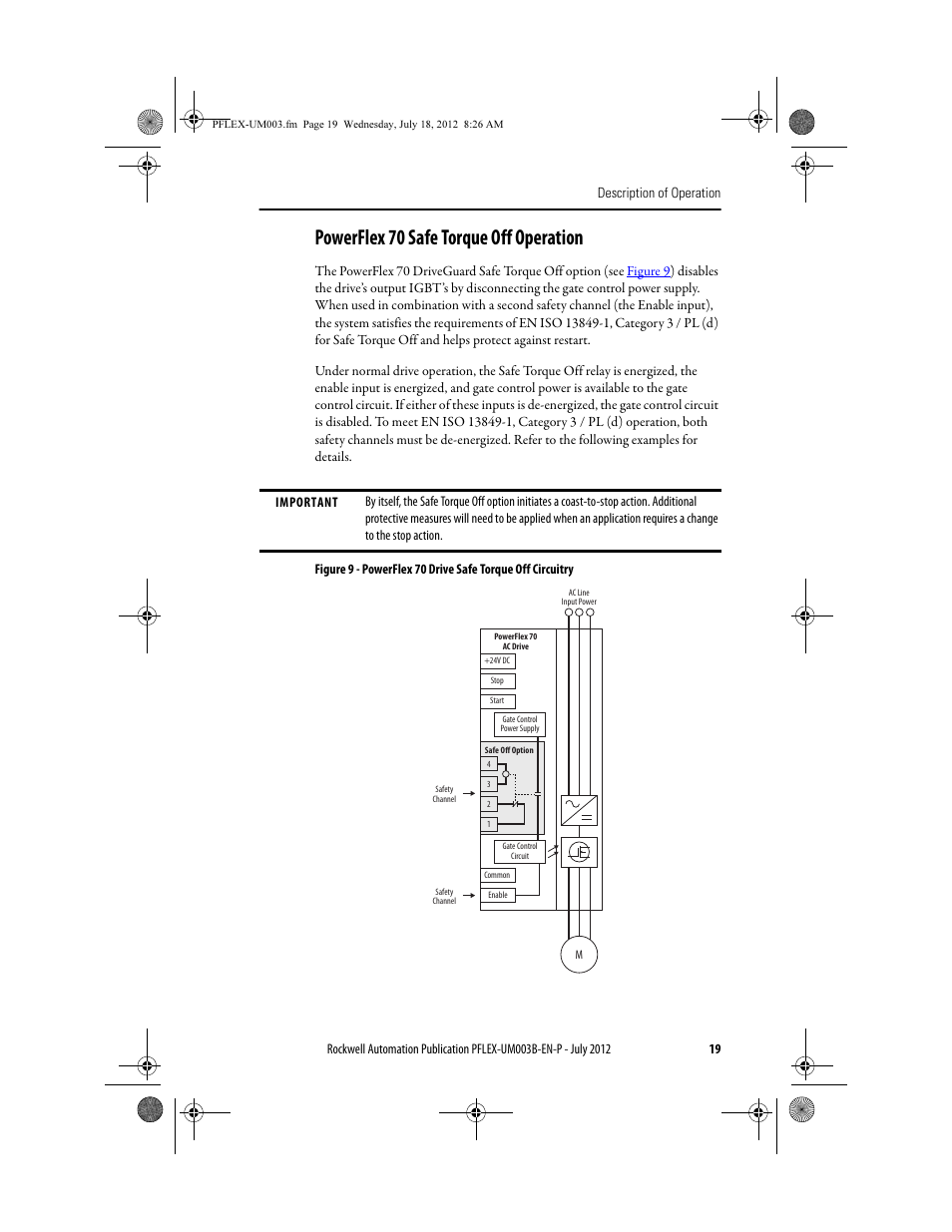 Powerflex 70 safe torque off operation | Rockwell Automation 22А PowerFlex DriveGuard Safe-Off User Manual - Series B User Manual | Page 19 / 24