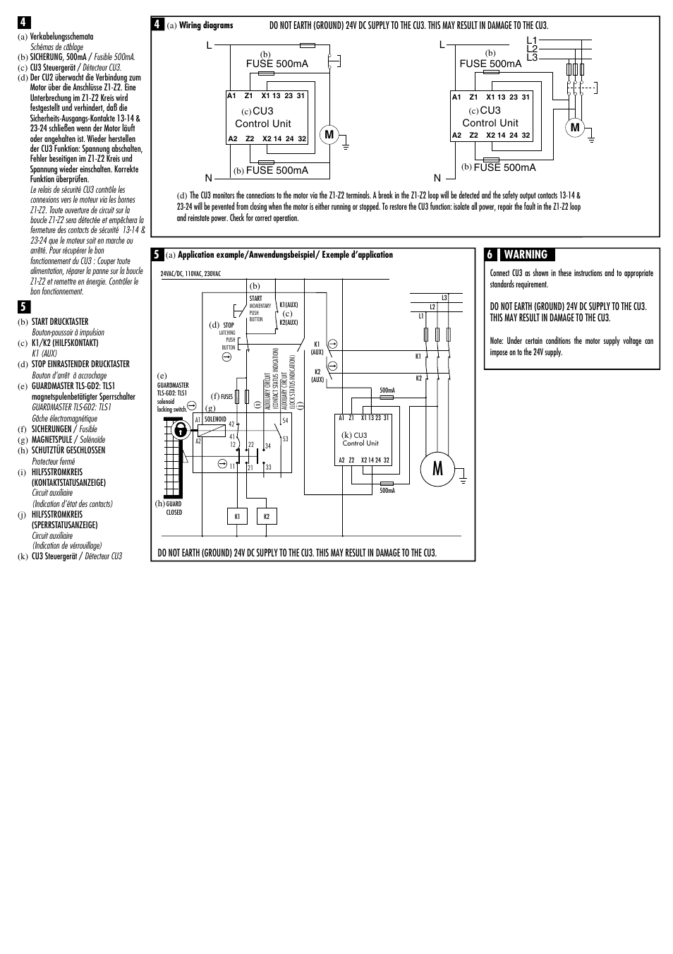 45 6 warning | Rockwell Automation 440R CU3 Motor Stopped Motion/Slow Speed Detector User Manual | Page 2 / 4