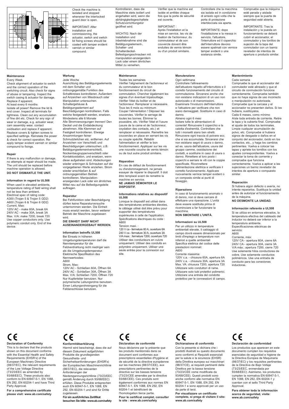 Rockwell Automation 440K MTGD2--Metal Bodied Tongue Interlock Safety Switch User Manual | Page 3 / 4