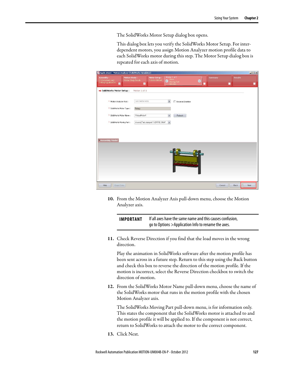 Rockwell Automation Motion Analyzer Software User Manual | Page 127 / 280