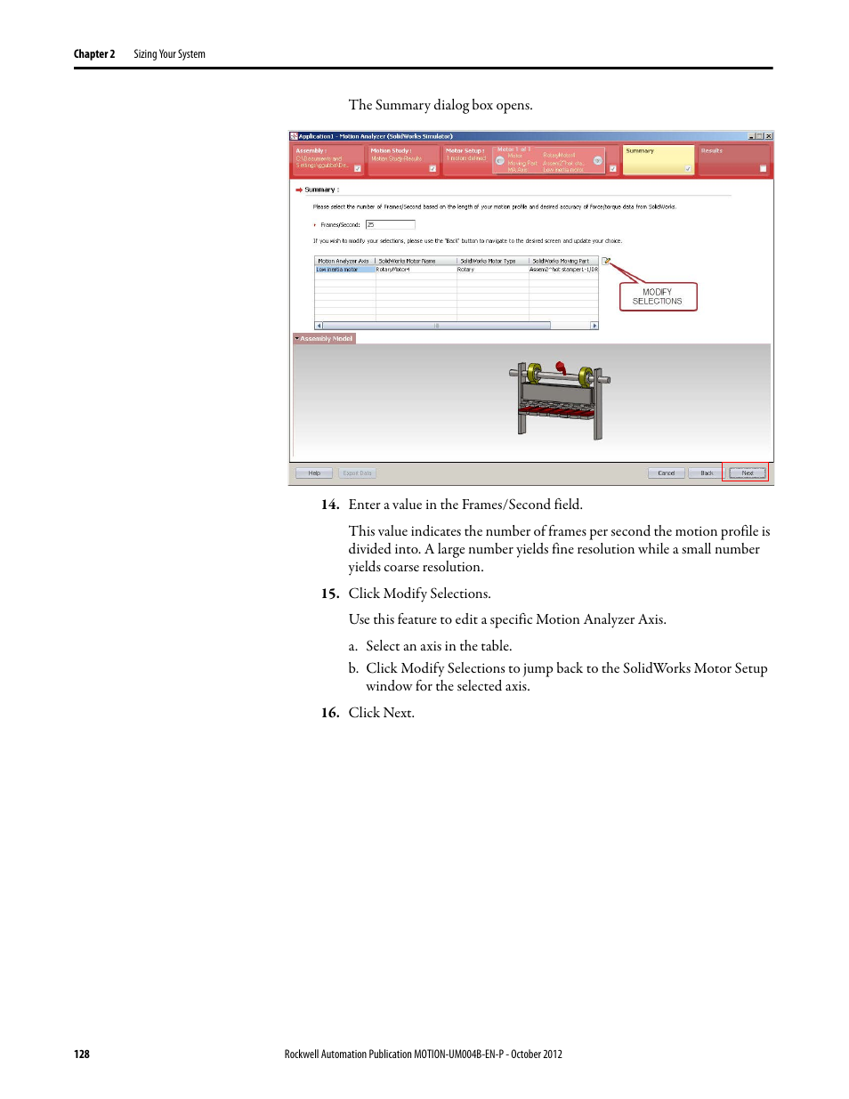 Rockwell Automation Motion Analyzer Software User Manual | Page 128 / 280