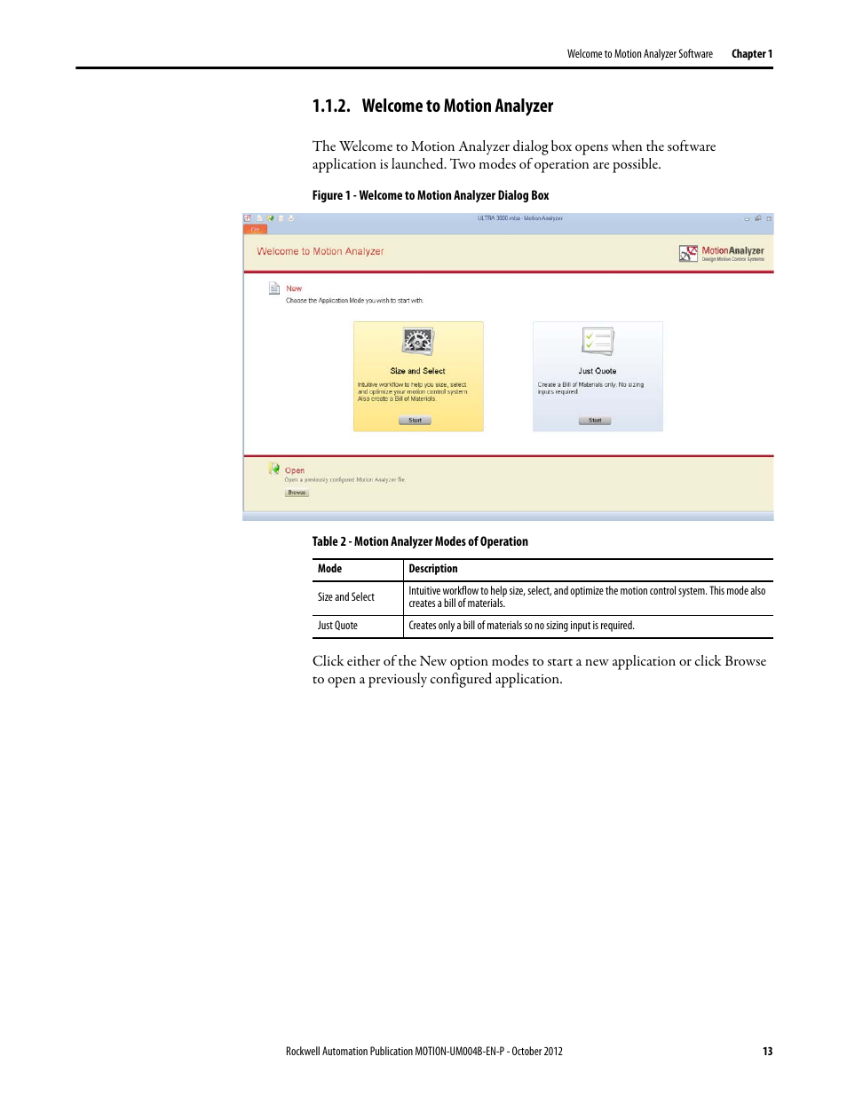 Welcome to motion analyzer | Rockwell Automation Motion Analyzer Software User Manual | Page 13 / 280