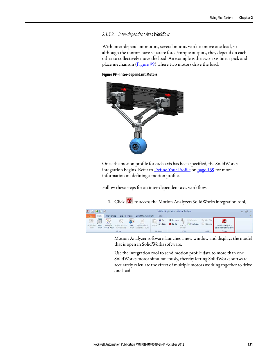 Inter-dependent axes workflow | Rockwell Automation Motion Analyzer Software User Manual | Page 131 / 280