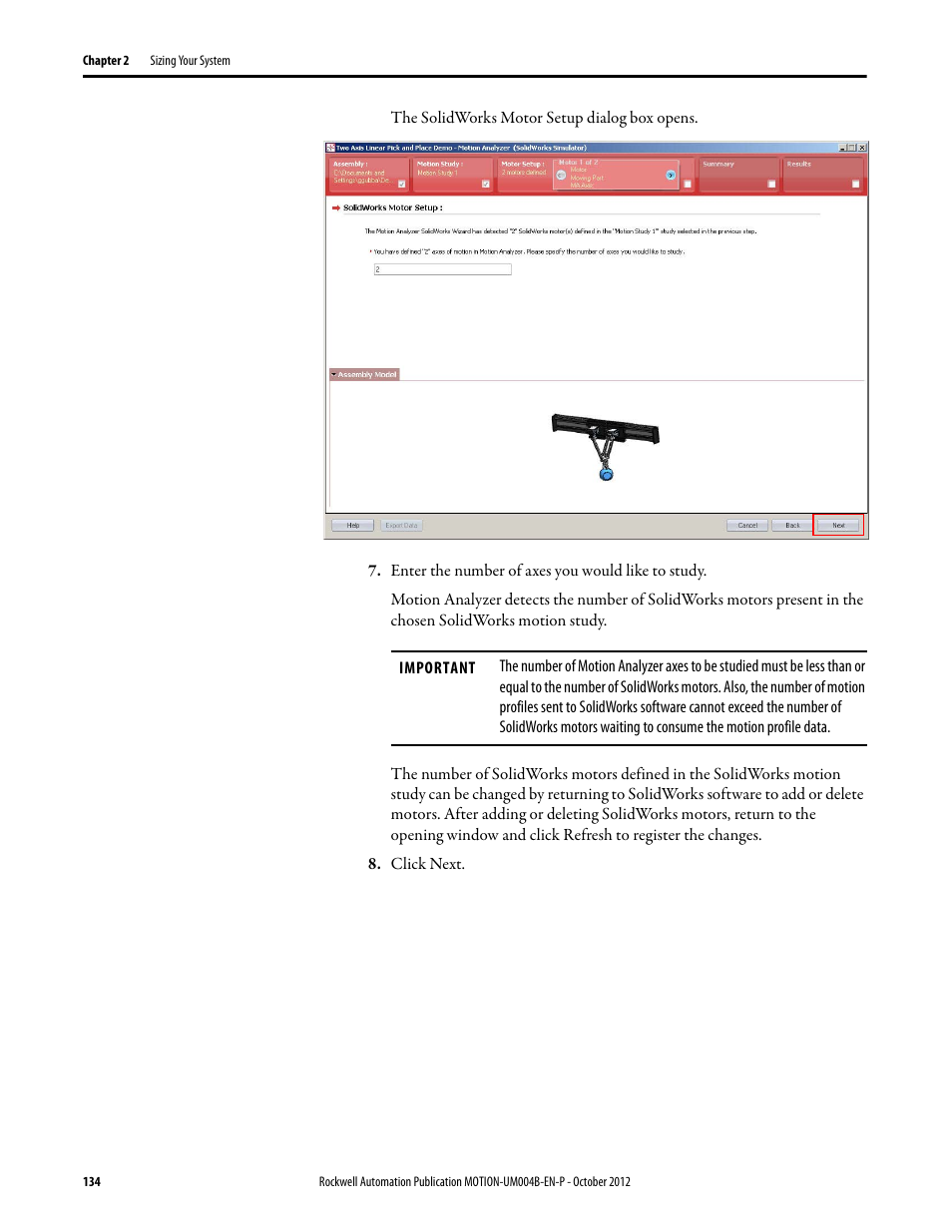 Rockwell Automation Motion Analyzer Software User Manual | Page 134 / 280