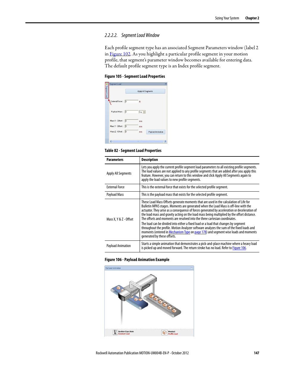 Segment load window | Rockwell Automation Motion Analyzer Software User Manual | Page 147 / 280