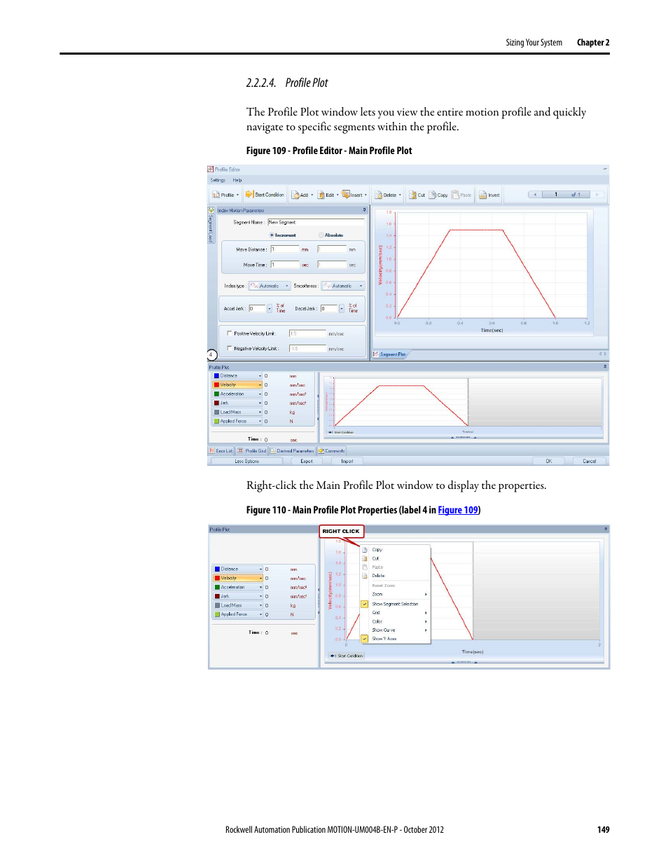 Profile plot | Rockwell Automation Motion Analyzer Software User Manual | Page 149 / 280