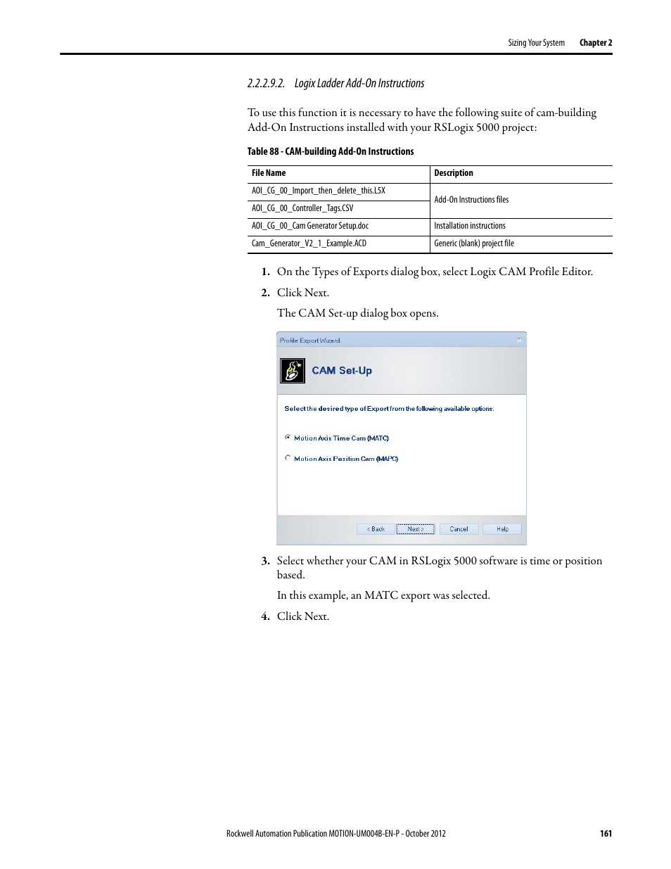 Logix ladder add-on instructions | Rockwell Automation Motion Analyzer Software User Manual | Page 161 / 280