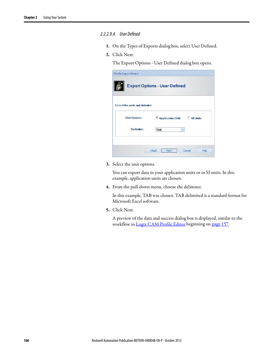 User defined | Rockwell Automation Motion Analyzer Software User Manual | Page 166 / 280