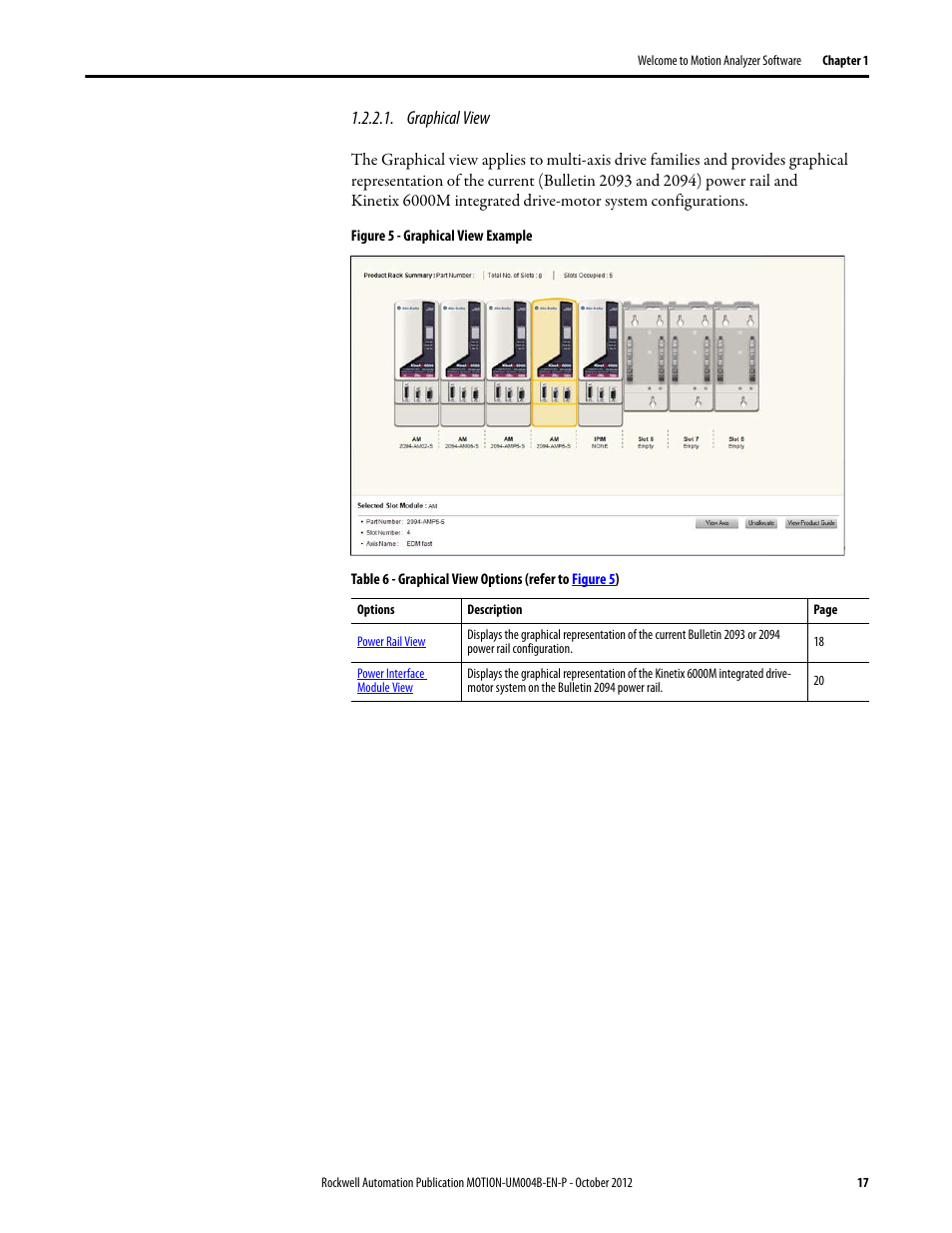 Graphical view | Rockwell Automation Motion Analyzer Software User Manual | Page 17 / 280