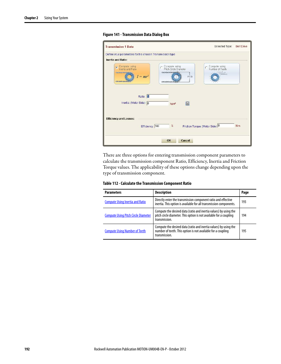 Rockwell Automation Motion Analyzer Software User Manual | Page 192 / 280