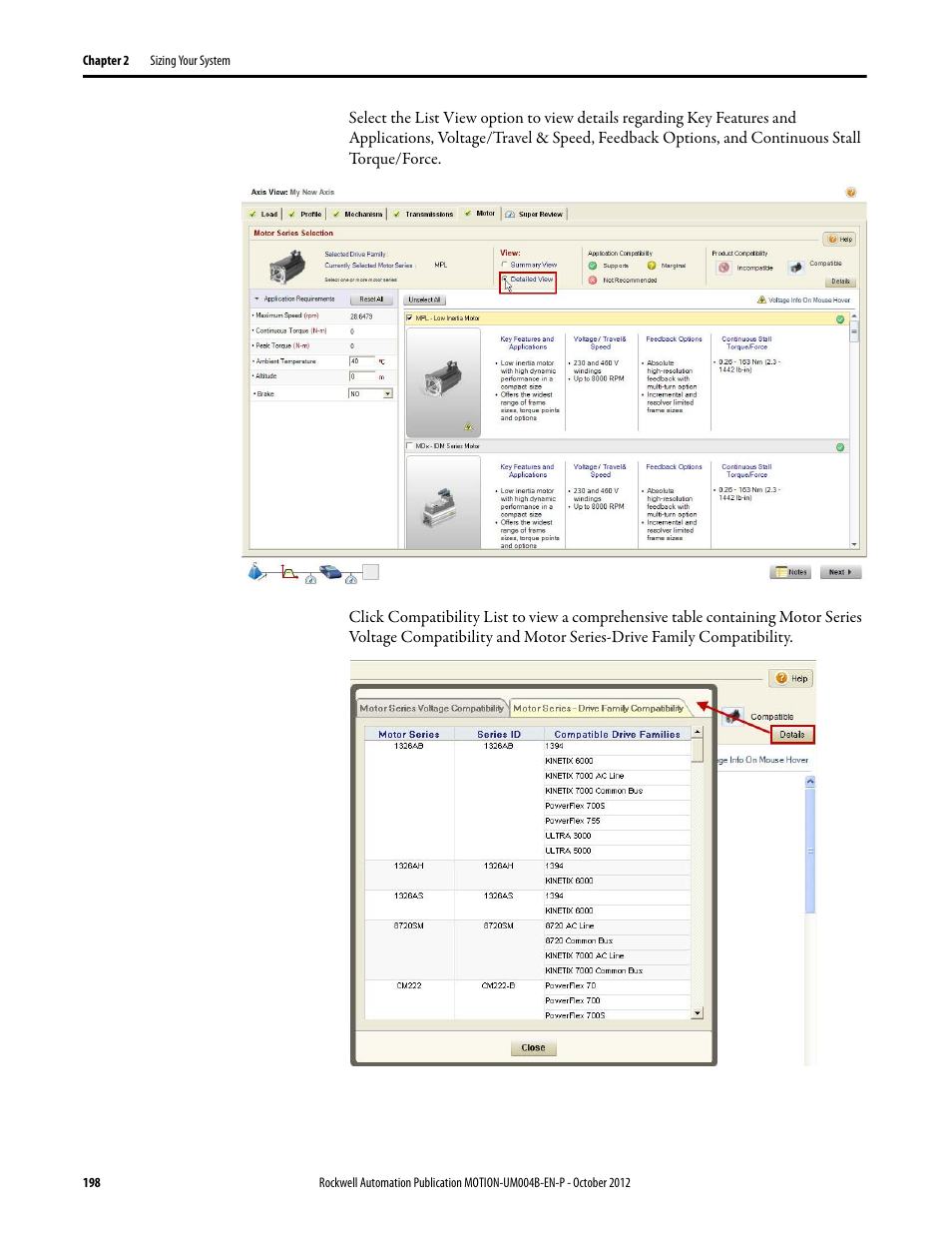 Rockwell Automation Motion Analyzer Software User Manual | Page 198 / 280