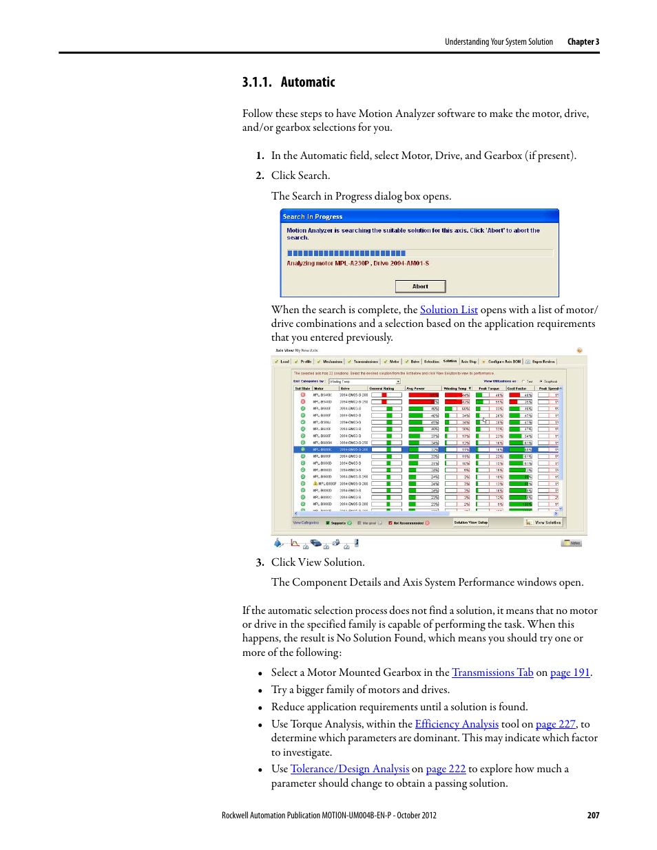 Automatic | Rockwell Automation Motion Analyzer Software User Manual | Page 207 / 280