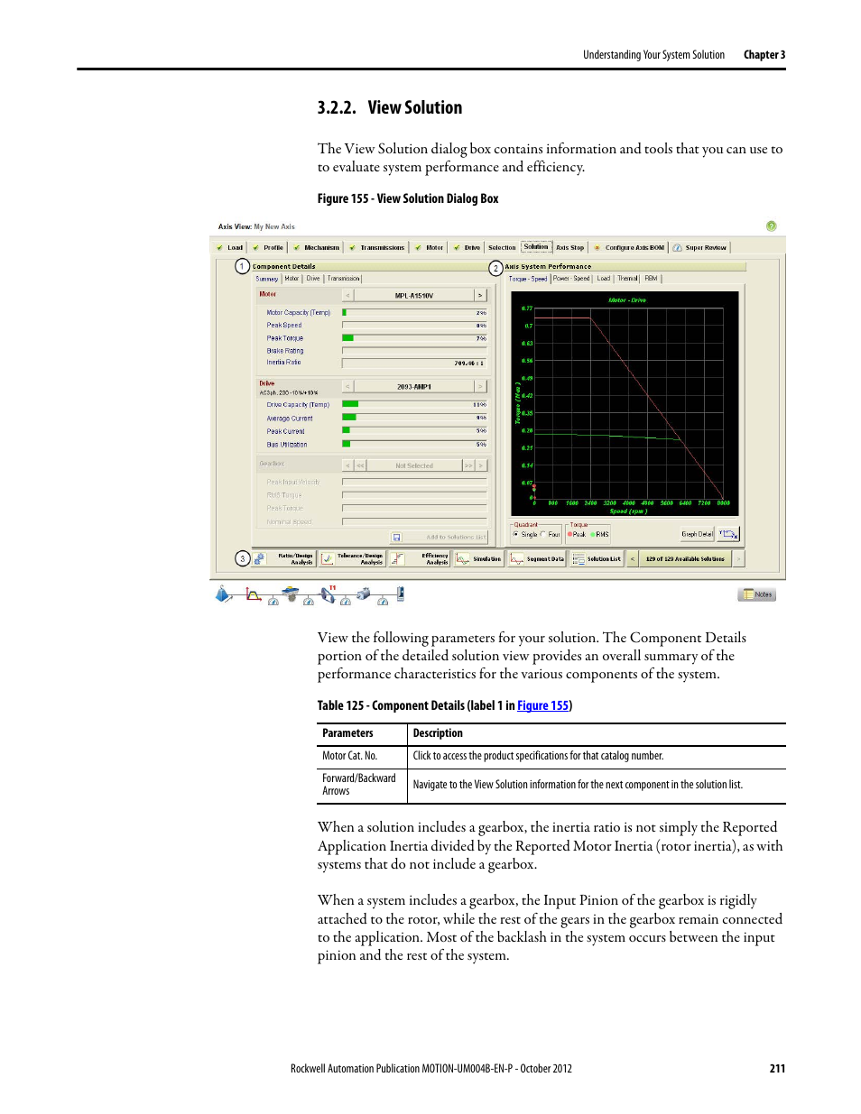 View solution, View, Solution | Rockwell Automation Motion Analyzer Software User Manual | Page 211 / 280