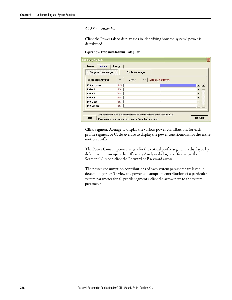 Power tab | Rockwell Automation Motion Analyzer Software User Manual | Page 228 / 280