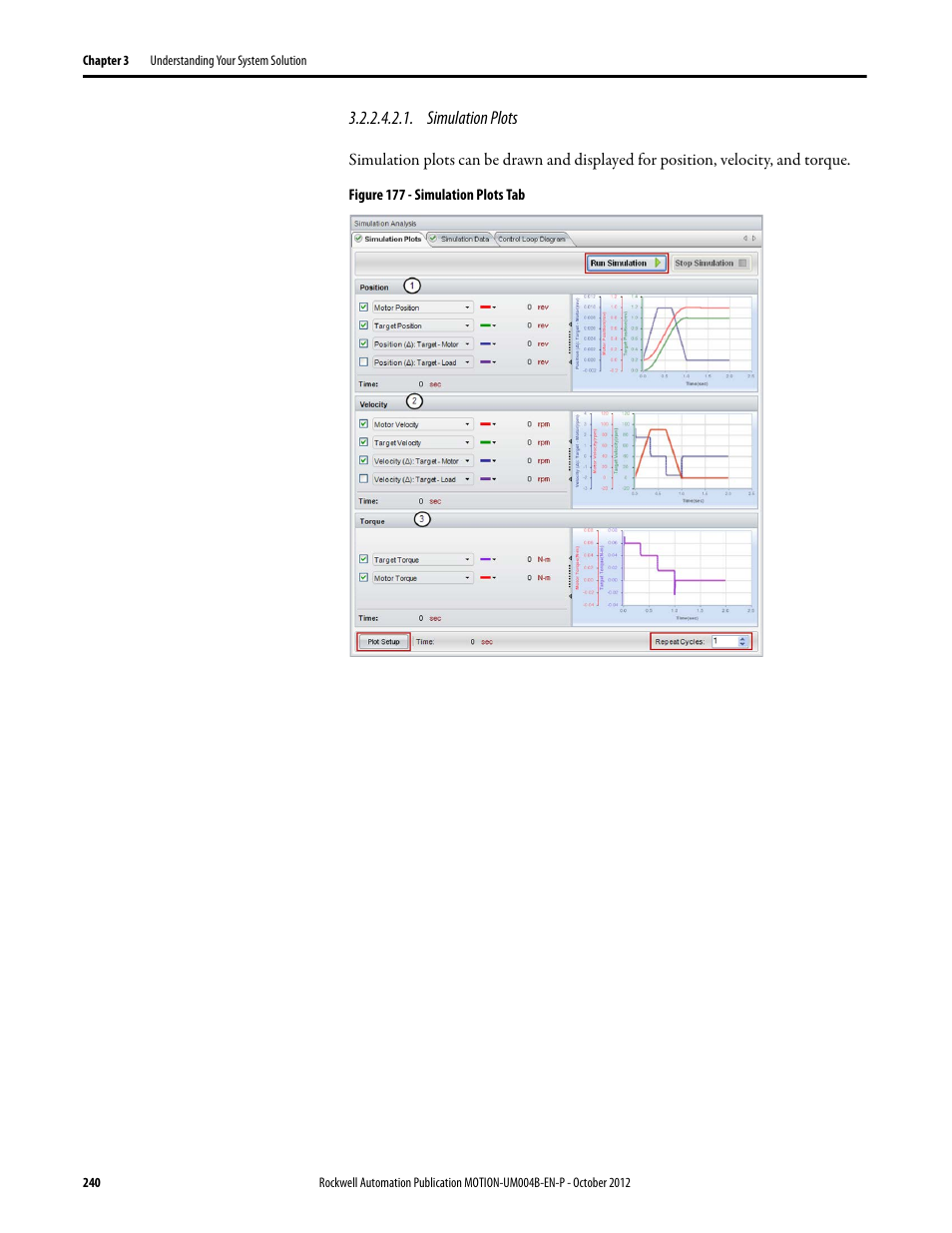 Simulation plots | Rockwell Automation Motion Analyzer Software User Manual | Page 240 / 280