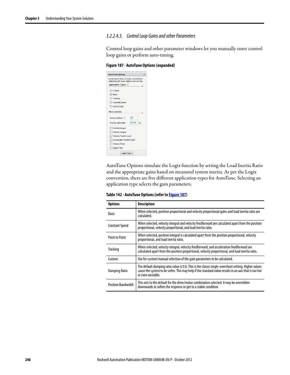 Control loop gains and other parameters, Control loop gains, And other parameters | Wind | Rockwell Automation Motion Analyzer Software User Manual | Page 246 / 280