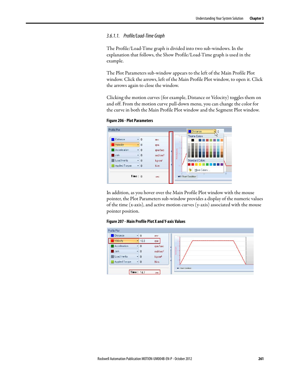 Profile/load-time graph | Rockwell Automation Motion Analyzer Software User Manual | Page 261 / 280