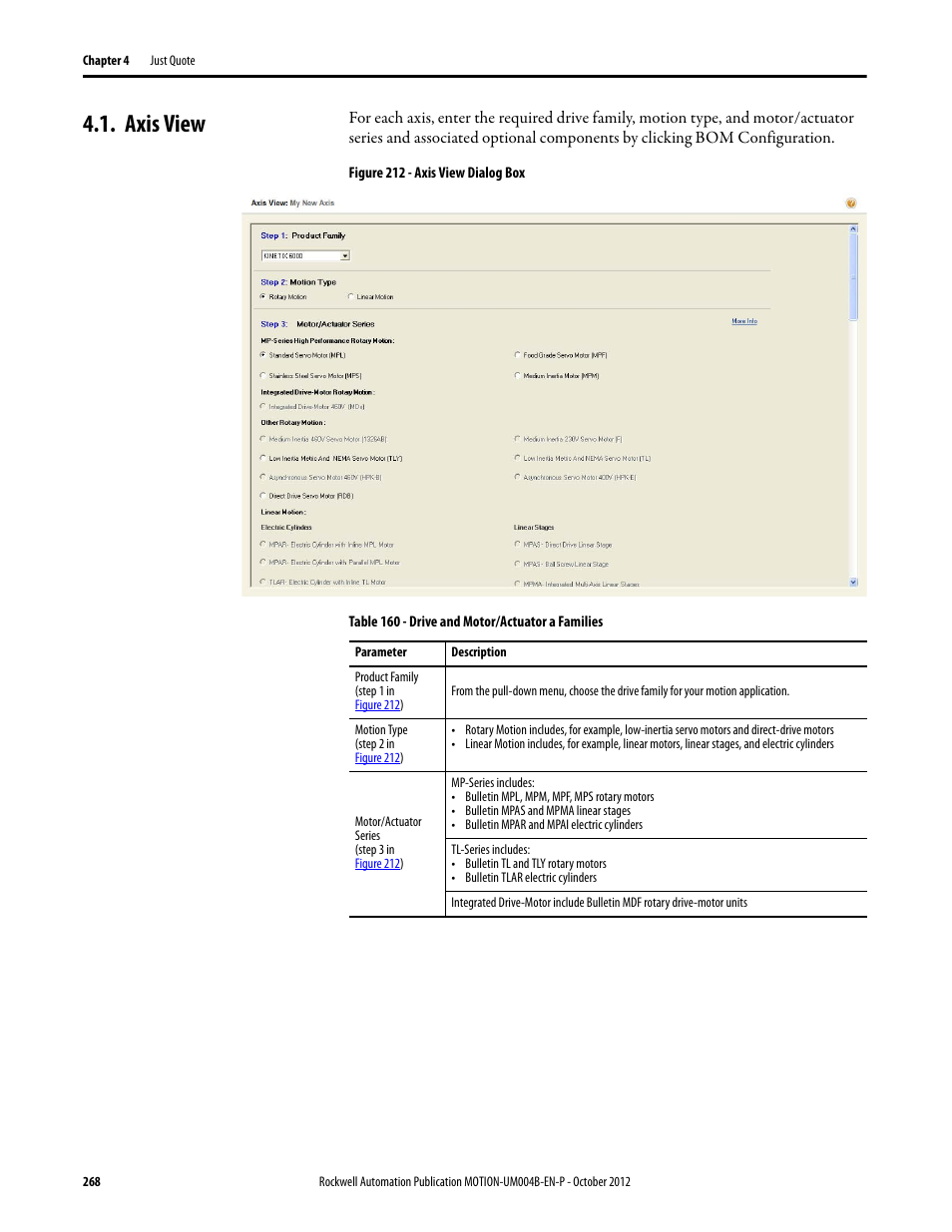 Axis view | Rockwell Automation Motion Analyzer Software User Manual | Page 268 / 280