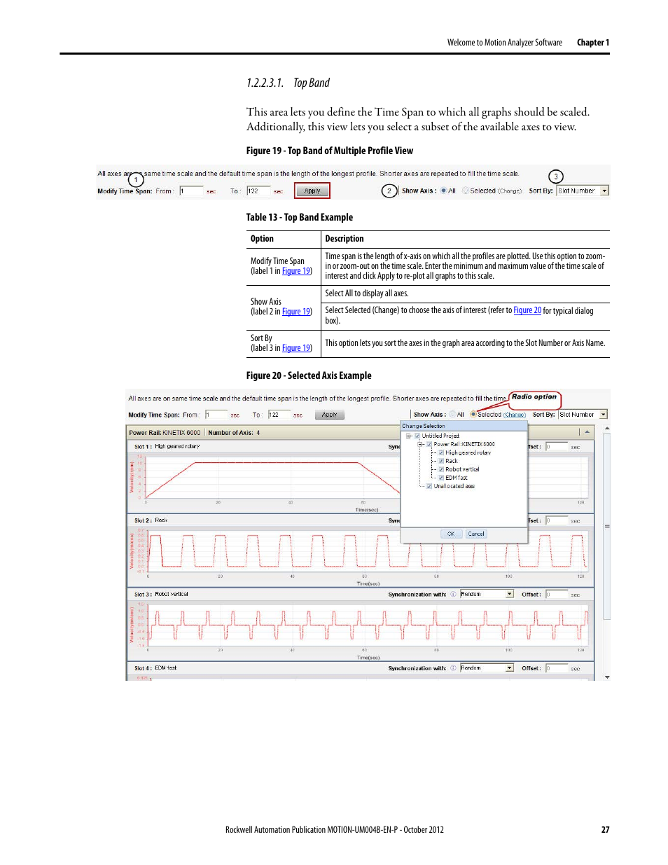 Top band | Rockwell Automation Motion Analyzer Software User Manual | Page 27 / 280