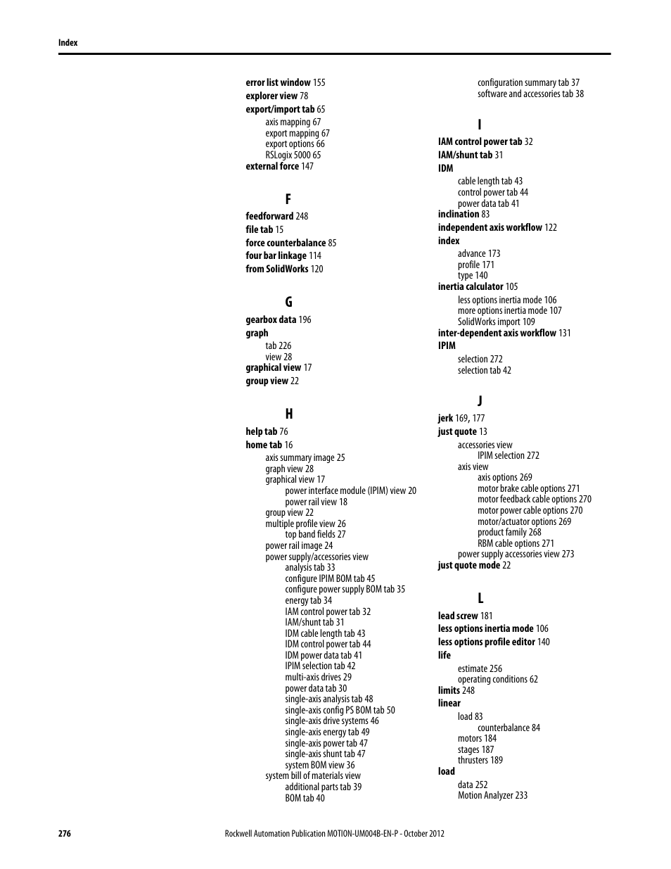 Rockwell Automation Motion Analyzer Software User Manual | Page 276 / 280