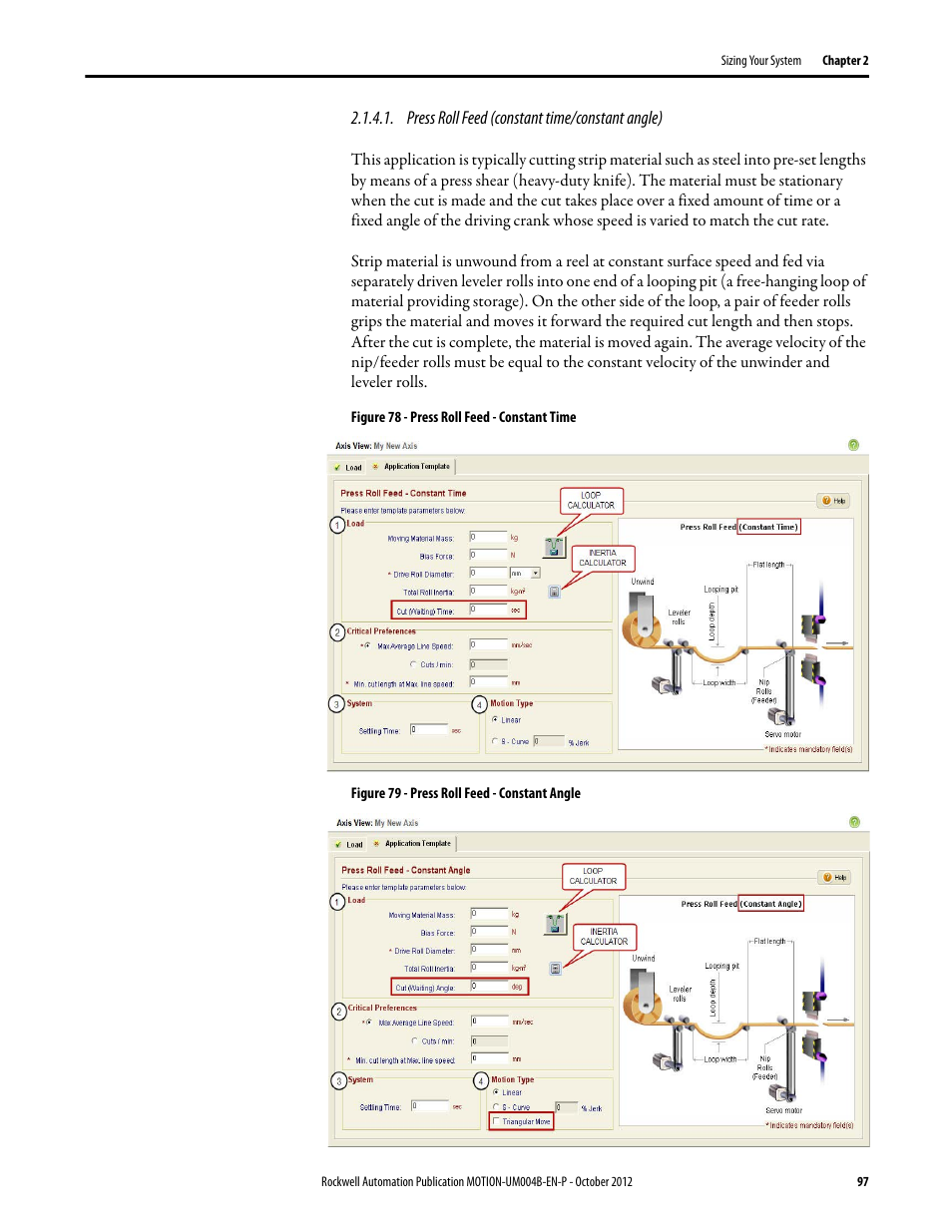 Press roll feed (constant time/constant angle) | Rockwell Automation Motion Analyzer Software User Manual | Page 97 / 280