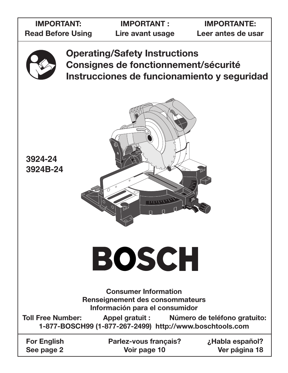 Bosch 3924B-24 User Manual | 88 pages