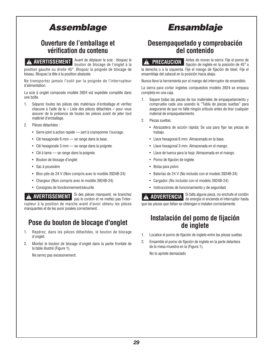 Bosch 3924B-24 User Manual | Page 29 / 88