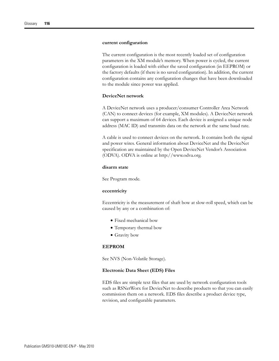 Rockwell Automation 1440-VST02-01RA XM-120 Eccentricity Module User Manual | Page 124 / 131