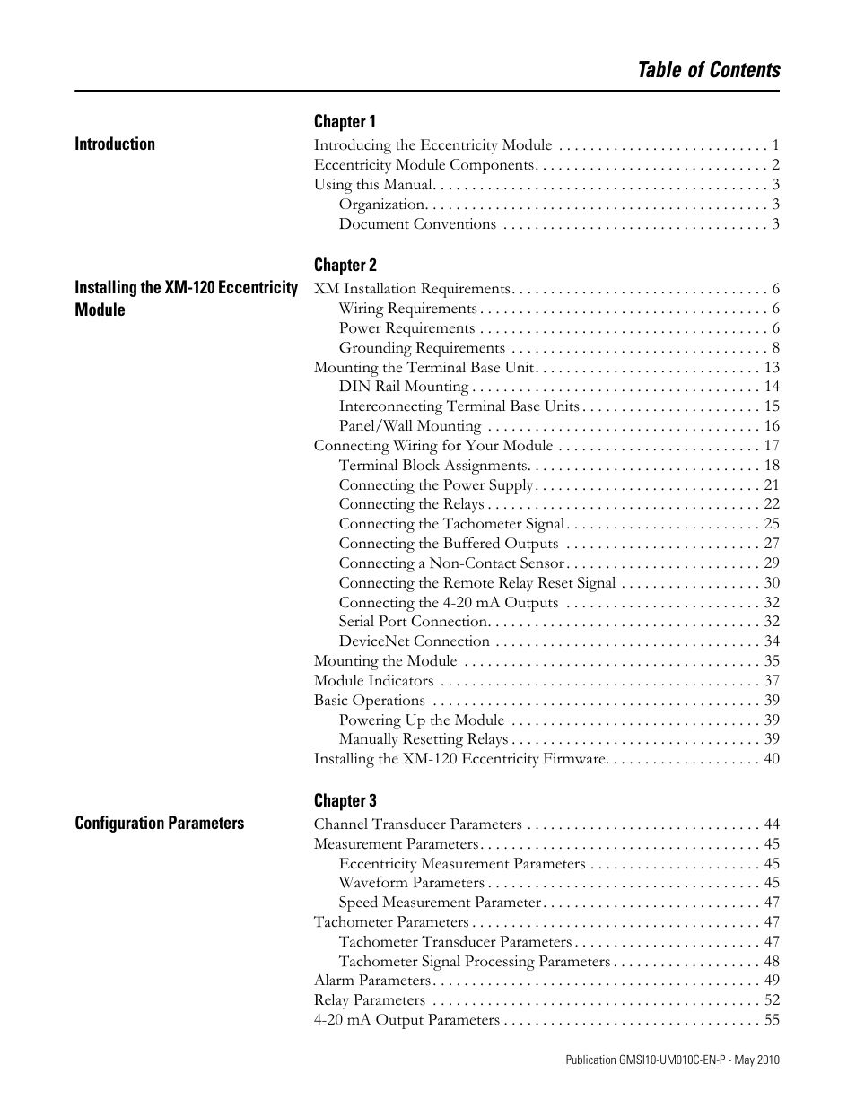 Rockwell Automation 1440-VST02-01RA XM-120 Eccentricity Module User Manual | Page 5 / 131