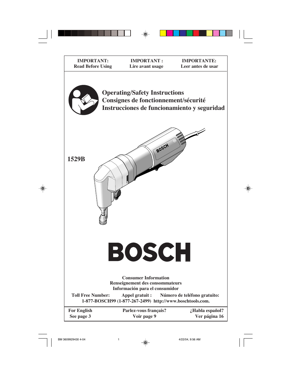 Bosch 1529B User Manual | 24 pages