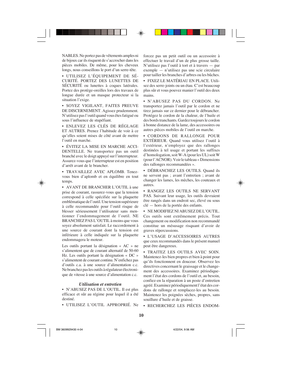Bosch 1529B User Manual | Page 10 / 24