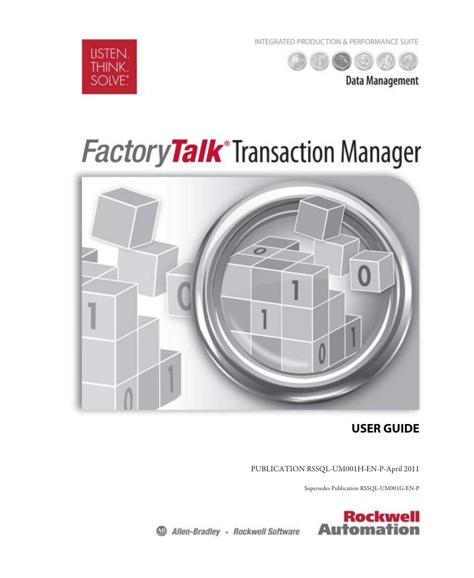 Rockwell Automation FactoryTalk Transaction Manager User Guide User Manual | 186 pages