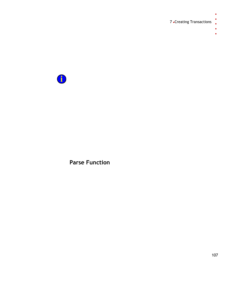 Parse function | Rockwell Automation FactoryTalk Transaction Manager User Guide User Manual | Page 107 / 186
