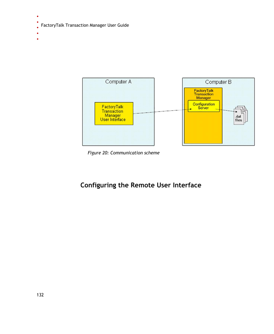 Configuring the remote user interface | Rockwell Automation FactoryTalk Transaction Manager User Guide User Manual | Page 132 / 186