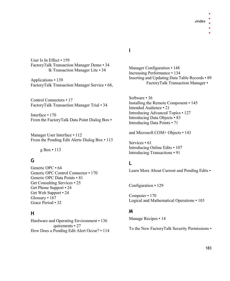 Rockwell Automation FactoryTalk Transaction Manager User Guide User Manual | Page 183 / 186