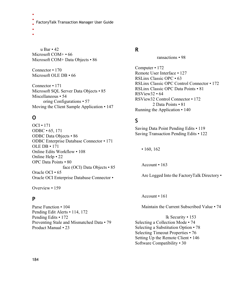 Rockwell Automation FactoryTalk Transaction Manager User Guide User Manual | Page 184 / 186