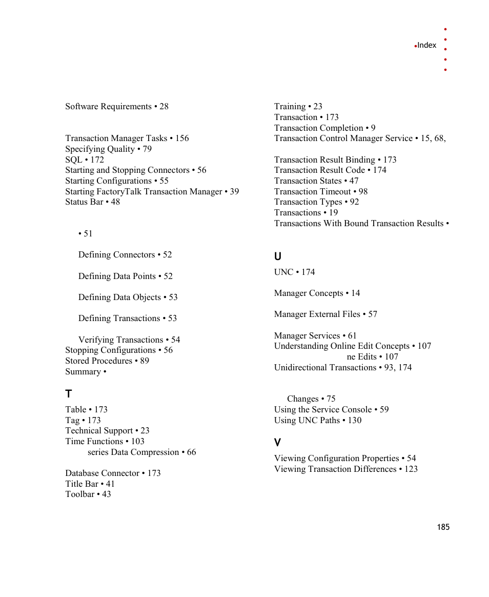 Rockwell Automation FactoryTalk Transaction Manager User Guide User Manual | Page 185 / 186