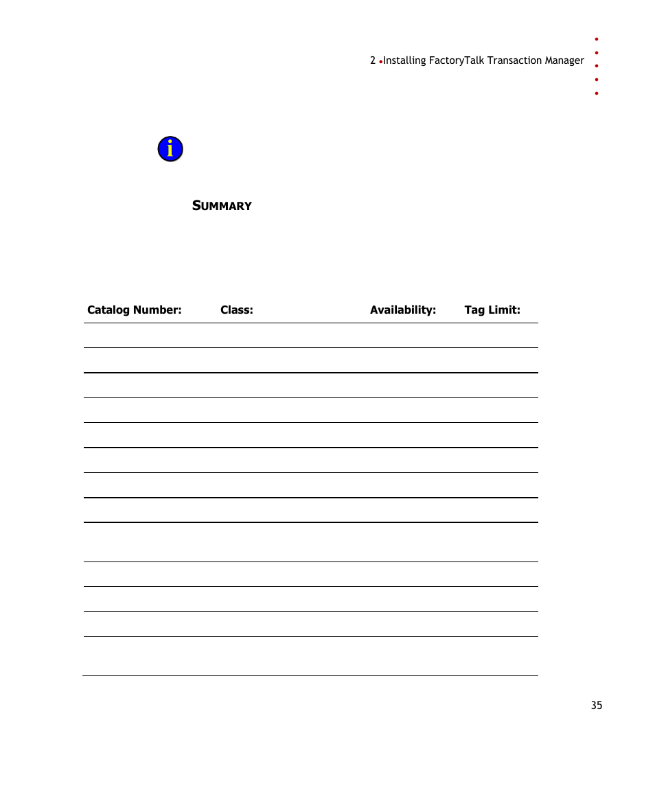 Rockwell Automation FactoryTalk Transaction Manager User Guide User Manual | Page 35 / 186